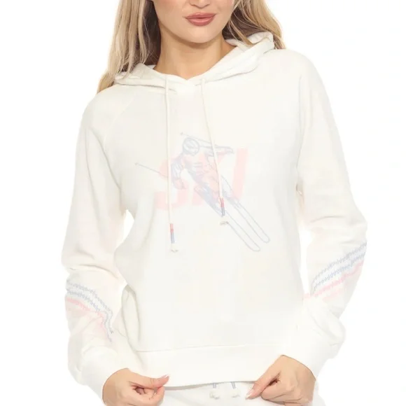 PJ Salvage Women's Relaxed Fit Hoodie | Cozy Rayon/Polyester Hoody With High-Low Hem & Kangaroo Pocket - View #7